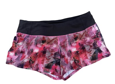 Lululemon Run Times Short II 4'' Sun Dazed Multi Pink Size 8 Womens