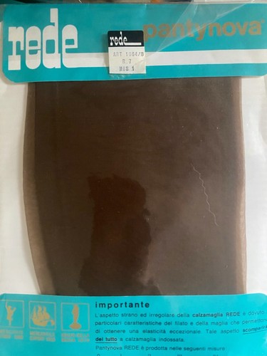 💎 COLLANT VINTAGE REDE PANTYNOVA 15  den PANTYHOSE RHT TUTTONUDO NYLON - Afbeelding 8 van 8