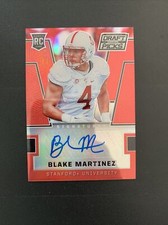 2016 Blake Martinez Prizm Draft Picks SP Red Rookie Auto Card #246 -Giants- Mint