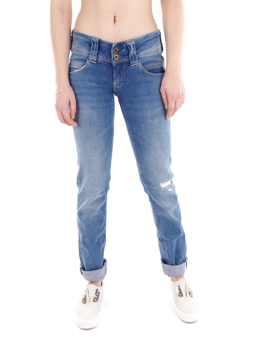 Pepe Jeans Women\'s Jeans Trousers Venus Blau Plain Logopatch | eBay