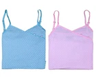 Ladies Lightweight Cotton Polka Dot Pyjamas Cami Top & Shorts PJs Set Blue Pink