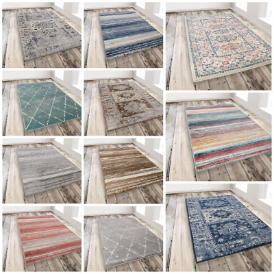 Wohnzimmer Vorleger ohne Schuppen Flachgewebe 10mm klein extra groß Teppiche Weichflor