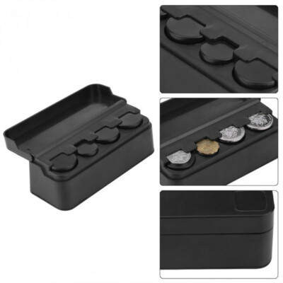 1Pc Car Interior Plastic Coin Case Storage Box Holder Change Container Organizer