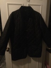 Black Waxed Quilted Lavenham Jacket Xxl