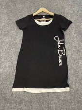 John Bamer Shift Dress Womens Small Tee Shirt Mini Dress S/S Cotton Artist N278