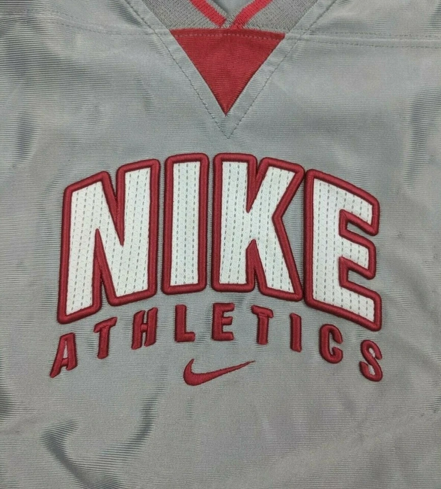 Vintage Y2K Nike Athletics Kids Silver Tag Embroidered Jersey Muscle Shirt 5 - Image 2 of 4