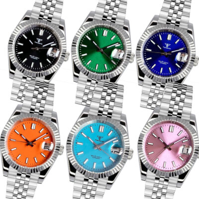36MM 39MM Tandorio Black Orange Dial Sapphire Glass NH35A Automatic Mens Watch