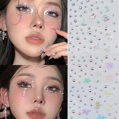 Make-Up Gesichts-Strass-Aufkleber Gesichtsschmuck Party-Dekoration H