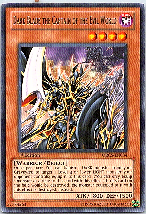 Dark Blade The Captain Of The Evil World ORCS-EN034 Yu-Gi-Oh Card