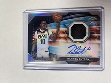 2023-24 Topps Chrome OTE Darrion Sutton Chrome Auto Jersey Patch Refractor RC SP