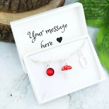 Toadstool Bracelet, Personalised Gift, Mushroom Jewelry, Goblincore, Cottagecore