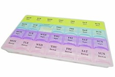 Pills box 28 Slot 7 Days Weekly Tablet Medicine Box Holder Storage Organizer 