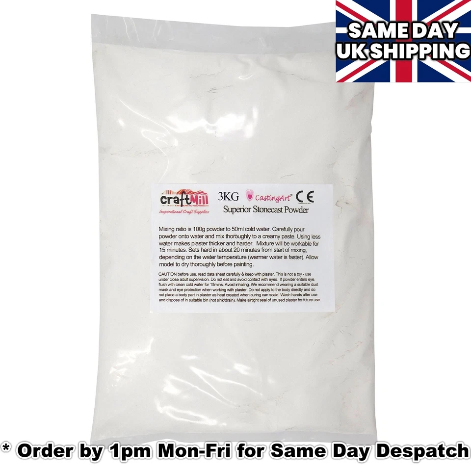 CASTING PLASTER OF PARIS - choose - FINE or EXTRA HARD STONE PLASTER - FREE POST - Image 1 of 1