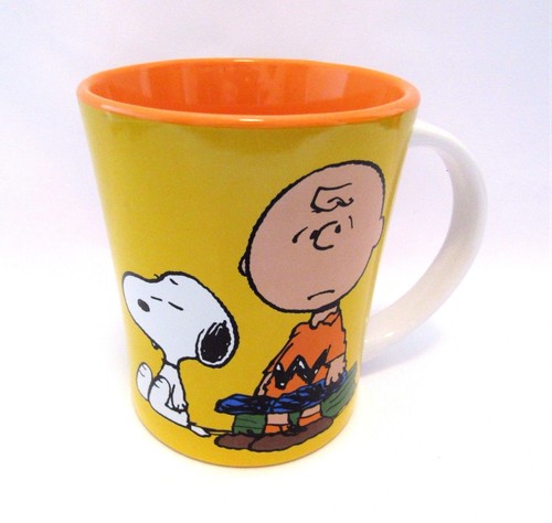 Charlie Brown Snoopy Coffee Cup Stoneware 15 oz The World Is Filled With Mondays - Photo 1/6