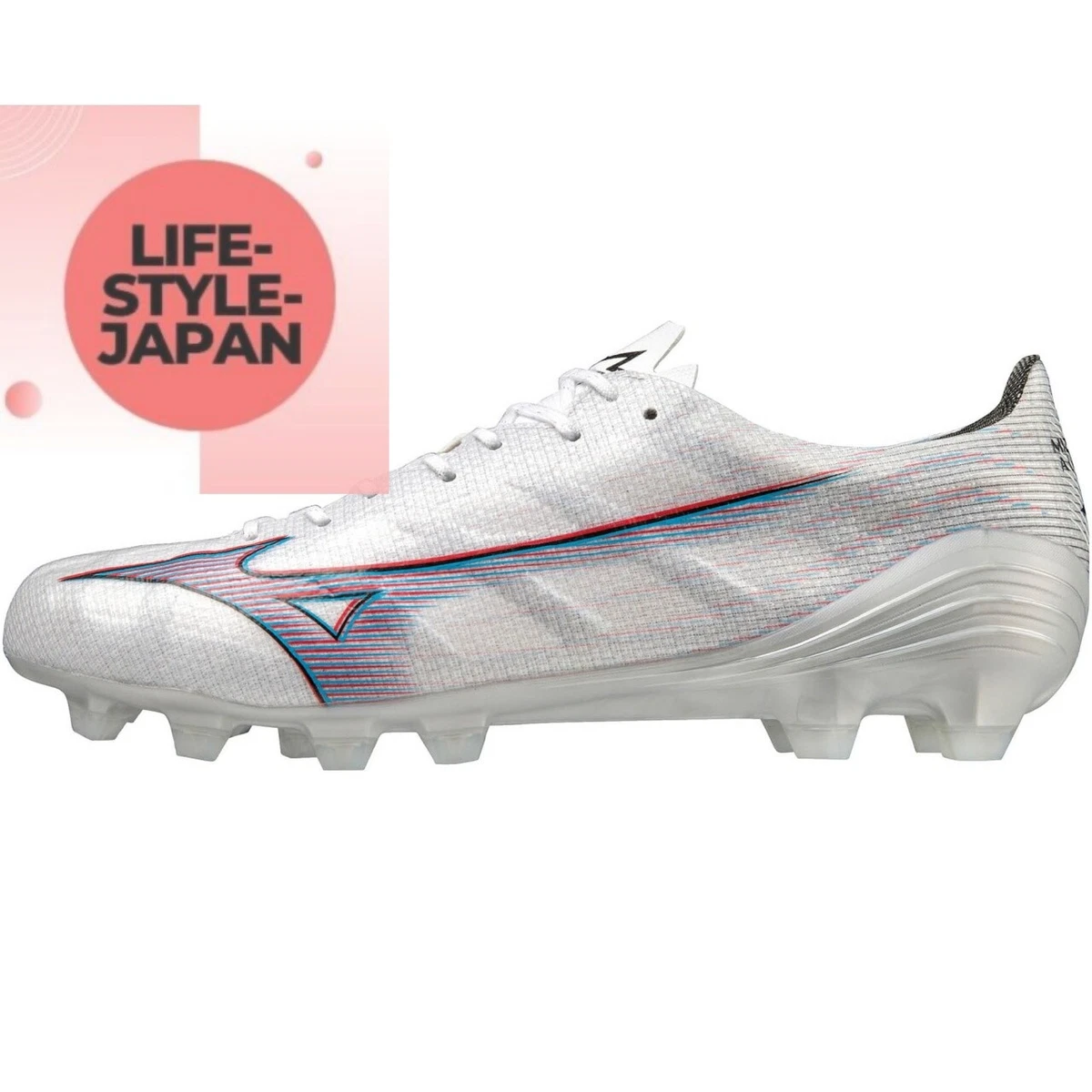 MIZUNO Alpha PRO P1GA2364 09 White x Ignition Red x Blue Unisex Soccer Shoes