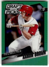 2014 Panini Prizm Perennial Draft Picks Aaron Brown Prizms Green #/35 #7