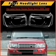 For Land Rover Range Rover Sport 2006-2009 Pair Headlight Headlamp Lens Cover