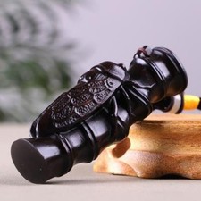Handcrafted Rosewood Ornament Ebony Wood Cicada Bamboo Carving Pendant
