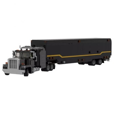 MOC Sattelzug und Anhänger Baustein Set Film Ritter Fahrer Auto Fahrzeug Spielzeug