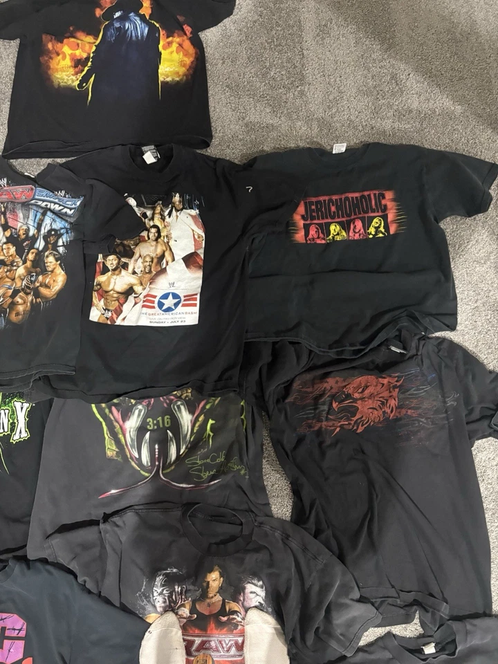17x WWE WWF ECW 摔跤 T 恤大量复古男式女式青少年正品 — 第 4/4 张图片
