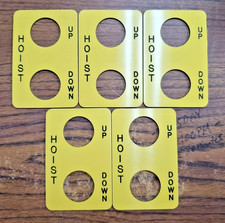  5-PCS Square D 9001 SKN-201 Hoist Up Down Yellow/Black Legend Plate VR16 