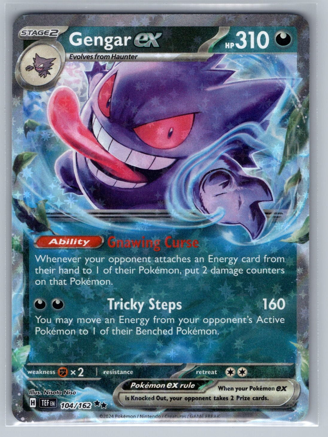Pokemon Gengar ex Double Rare SV05: Temporal Forces 104/162 NM