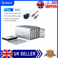 Image of ORICO 5Bay Hard Drive Docking Station Type C to SATA HDD/SSD Aluminium