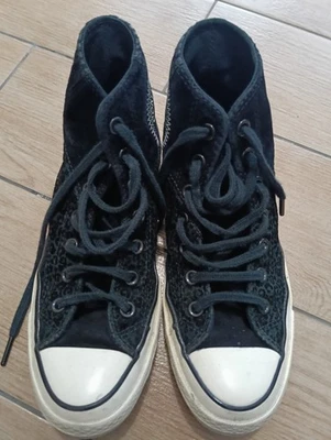Converse Chuck Taylor All Star pelle zebrate leopardate nero 39