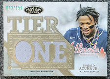 Ronald Acuna Jr 2024 Topps Tier One #T1RD-RA Relics Die-Cut /199 (MEM)