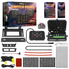 Touch Panel 6 Gang For Universal 4X4 Truck Marine UTV RGB LED APP Controlled