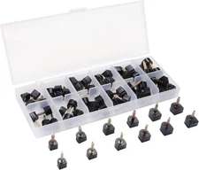 24 Pairs High Heel Replacement Tips Womens Shoes Repair Kit,6 Black 