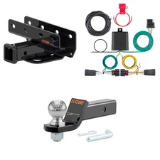 CURT Tow Package Trailer Hitch Wiring Harness 45041 Ball Mount Pin & Clip, 13392