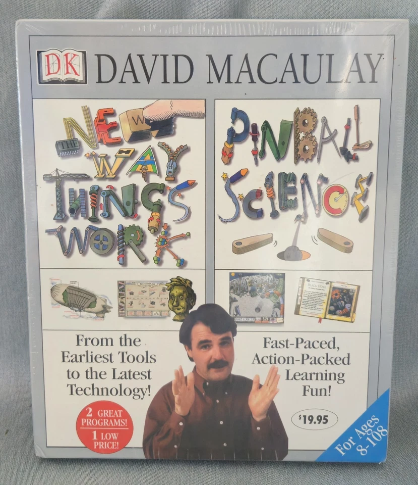 David Macaulay New Way Things Work Pinball Science CD-ROM Windows Mac New Sealed - Image 2 of 3