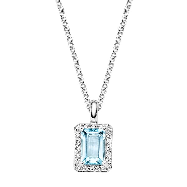 Viventy Schmuck Damen-Halskette Sterlingsilber 925 Blautopas 788012-image