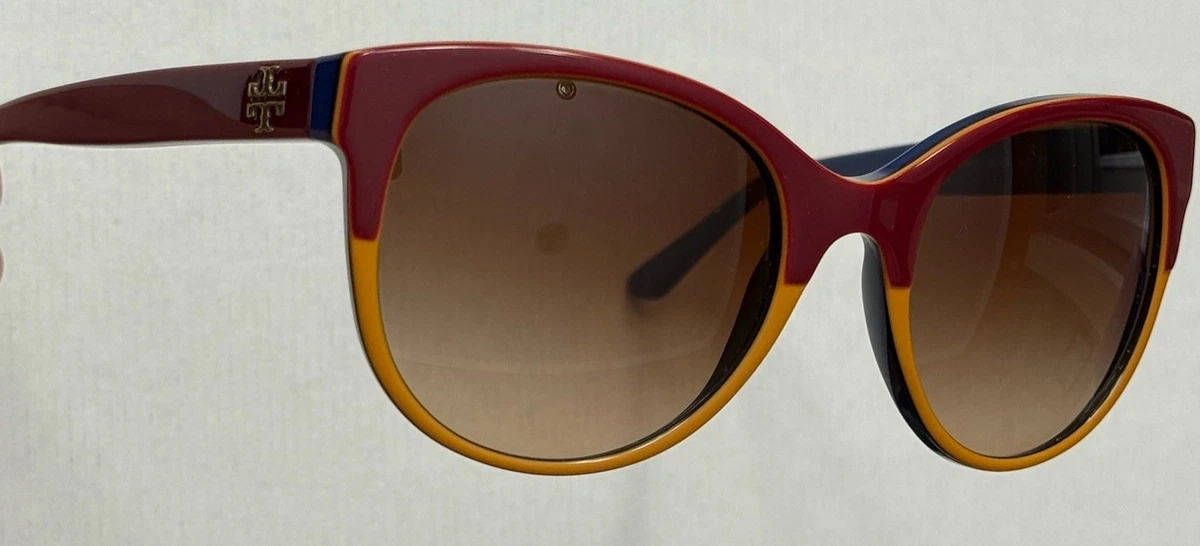 Tory Burch TY7079A Round Sunglasses Grey Marble Tortoise Red 139411 54mm Tory Burch Red Plastic Frame Sunglasses for Women for sale  main image 3