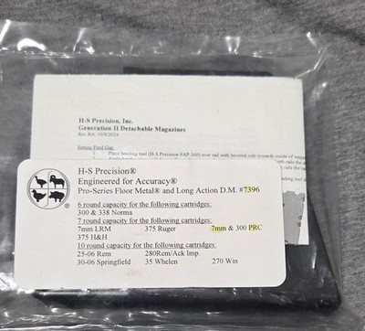 H-S Precision Pro Series  Long Action #7396 7mm & 300 PRC 7rd Magazine.