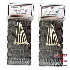 12 pc Vintage Style Hair Rollers - BRUSH ROLLERS 12 PINS - 1 Count Pack of 1