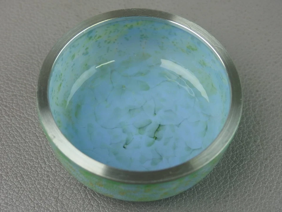 Carrito de té japonés de vidrio Natsume hoja de oro Taisei Studio moderno caja de artículos Chado Foto 4 de 4