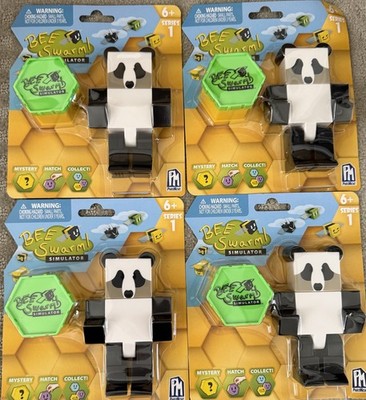 Bee Swarm Simulator Panda Action Figure Mystery Bee & Honeycomb (4 pack)