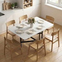 Homcom Esstisch, KüChentisch Mit Rollen, Klapptisch FüR 4-6 Personen, Weiß
