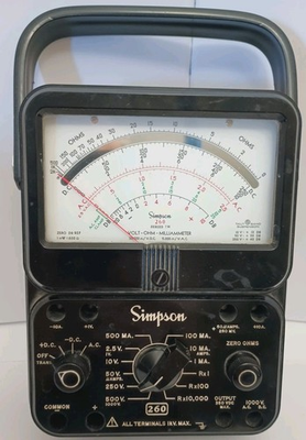 #ad #ad Simpson 260 Series 7M Multimeter Tested 100% Working Clean Case And Dial $75.00