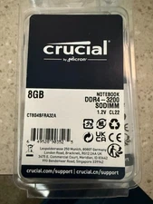 Crucial 8GB DDR4-3200 SODIMM Laptop Memory (CT8G4SFRA32A)