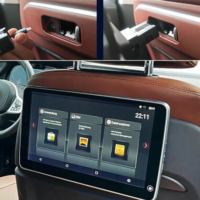 Plug & Play Android Car Headrest Monitor Hidden Bracket Dedicated For BMW X6 G06