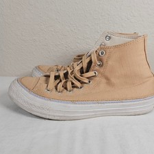 Converse Chuck Taylor All Star High Top Tan Canvas Sneakers Women 9 567638F