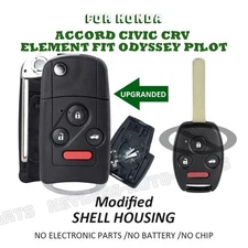 for Honda Accord Civic CR-V Element Fit Modified Flip Remote Key Shell Case Fob