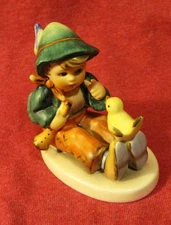 Vintage Goebel Hummel "Singing Lessons" W/ Bird Figurine # 63 TMK-6 W-Germany