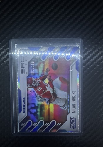 Micah Parsons [Showcase] #SA-MP 2022 Panini Score Sack Attack card