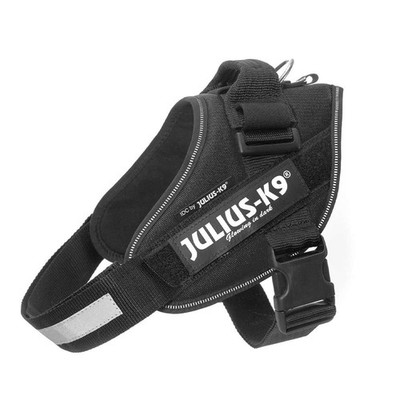 JULIUS K9 IDC Power Harness Black Adjustable Reflective Dog Vest 26 to 33.5 In