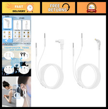 2PCS Premium TENS Lead Wires, Soft TPE 2.35mm Plug, 2mm Pin Electrodes - Replace