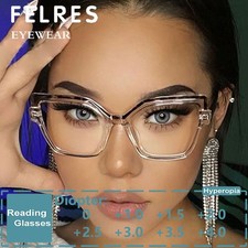 Women Oval Blue Light Blocking Reading Glasses Clear Lens Readers Glasses New